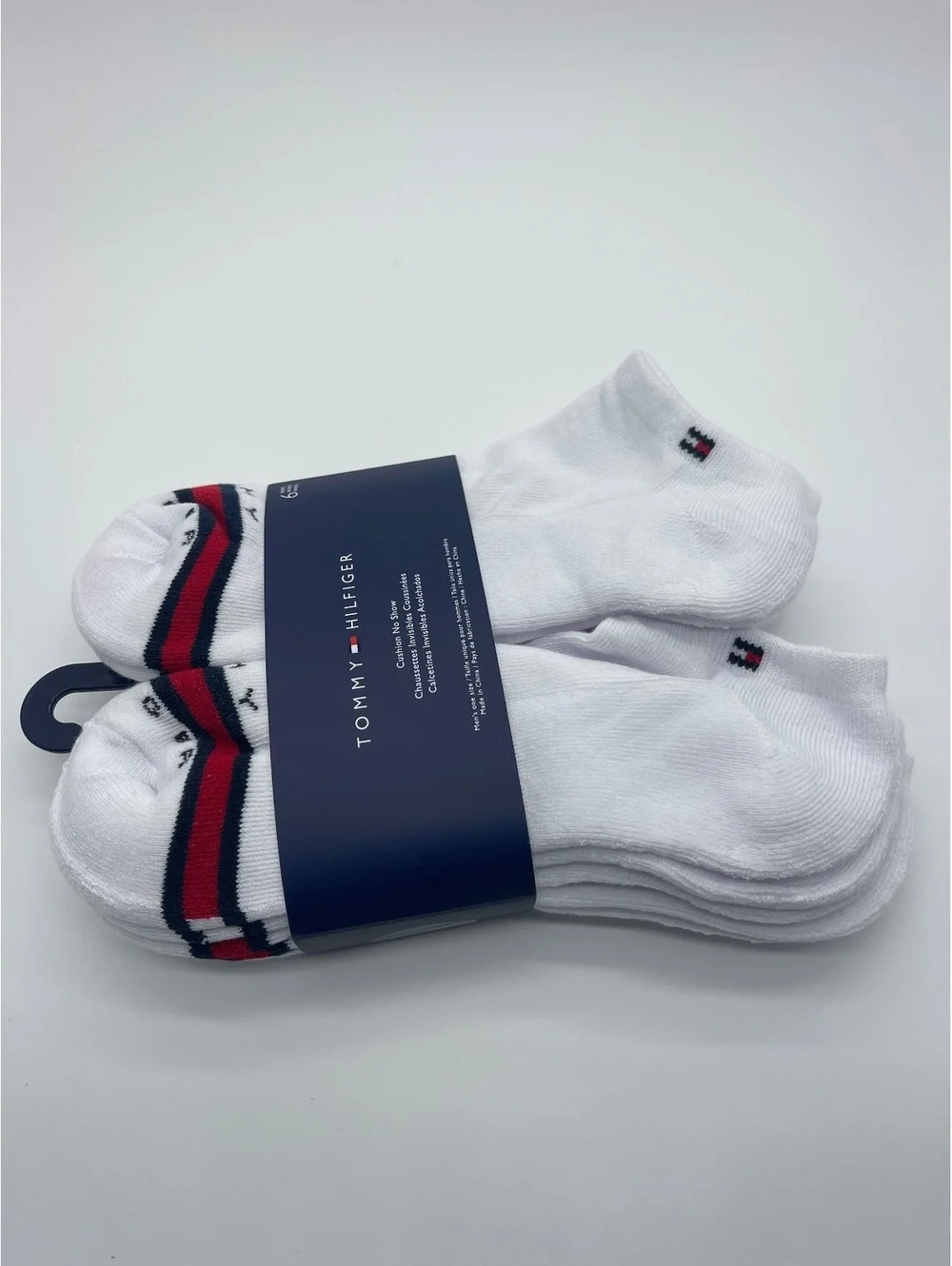 Tommy Hilfiger Men's Cushion No Show Socks 6-Pack White Size One Size